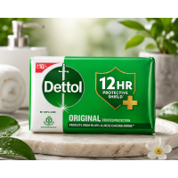 Dettol Original Germ Protection Bathing Soap Bar 75g | 12HR Protective Shield | Antibacterial Soap