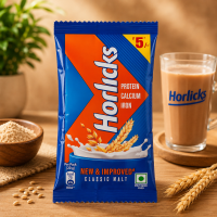Horlicks Classic Malt Health Drink Sachet 20g | Protein, Calcium & Iron Malt Based Nutrition Drink