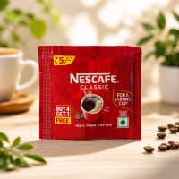 NESCAFÉ Classic Instant Coffee Sachet 2g | Strong Cup | 100% Pure Coffee | Buy 4 Get 1 Free