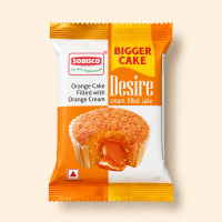 Sobisco Desire Orange Cream Filled Cake 18g | Soft Orange Cream Cake Snack