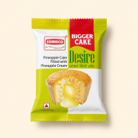Sobisco Desire Pineapple Cream Filled Cake 18g | Soft Pineapple Cake Snack